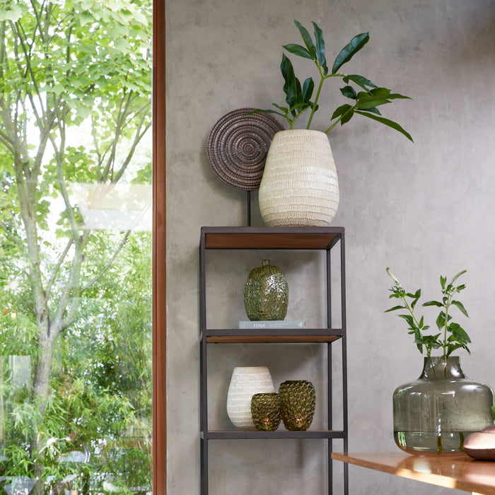 Light & Living Vaas Alfredo - Groen - Glas - 15x20x15cm (BxHxD)