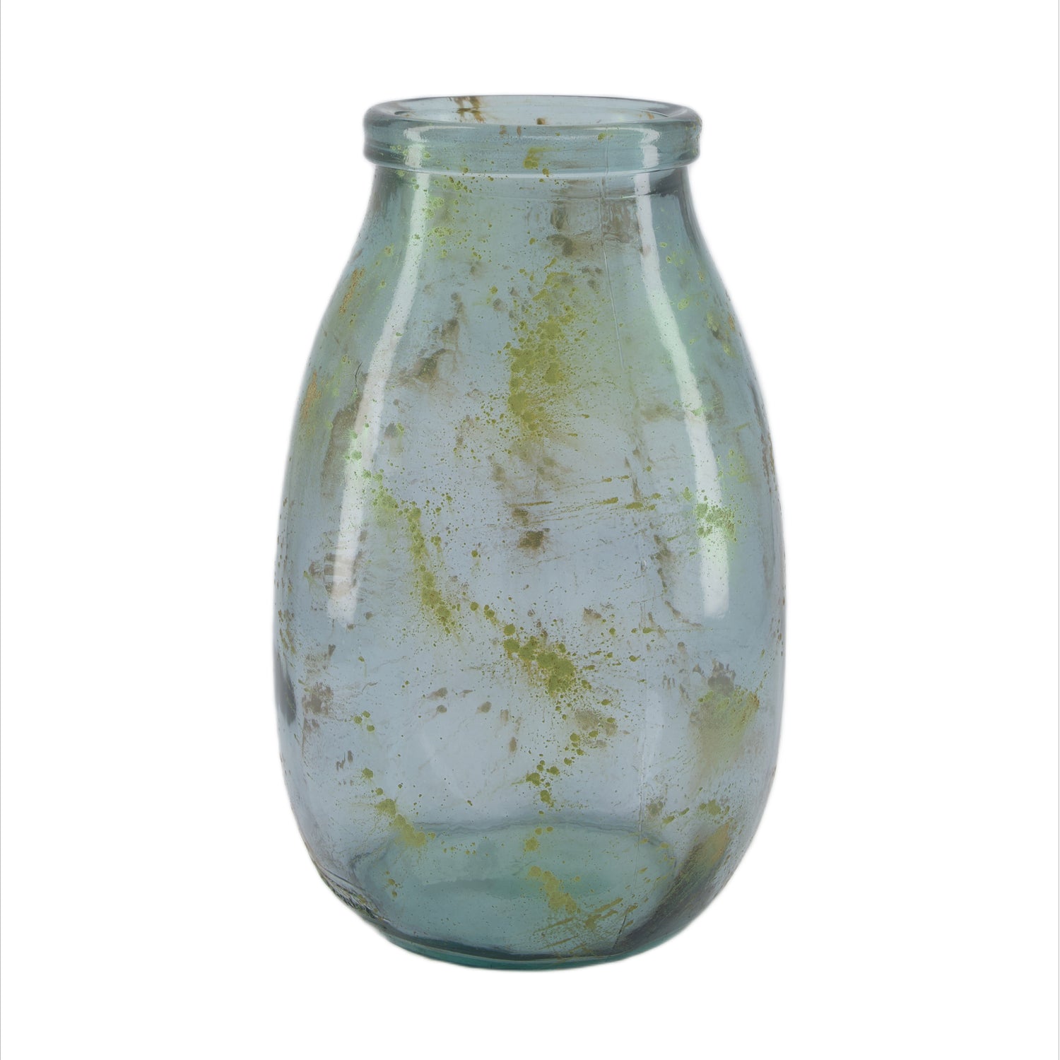 Dijk Natural Collections-Vaas gerecycled glas-Grijs-18x28