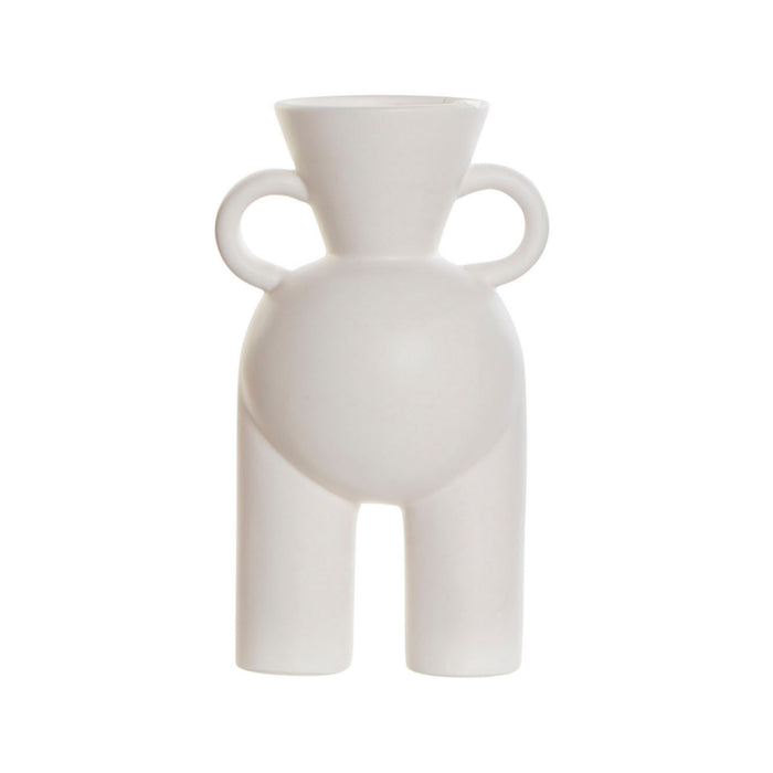 CASA DI ELTURO Deco Vaas Nordic Body Porselein - Parel Wit - H20 cm