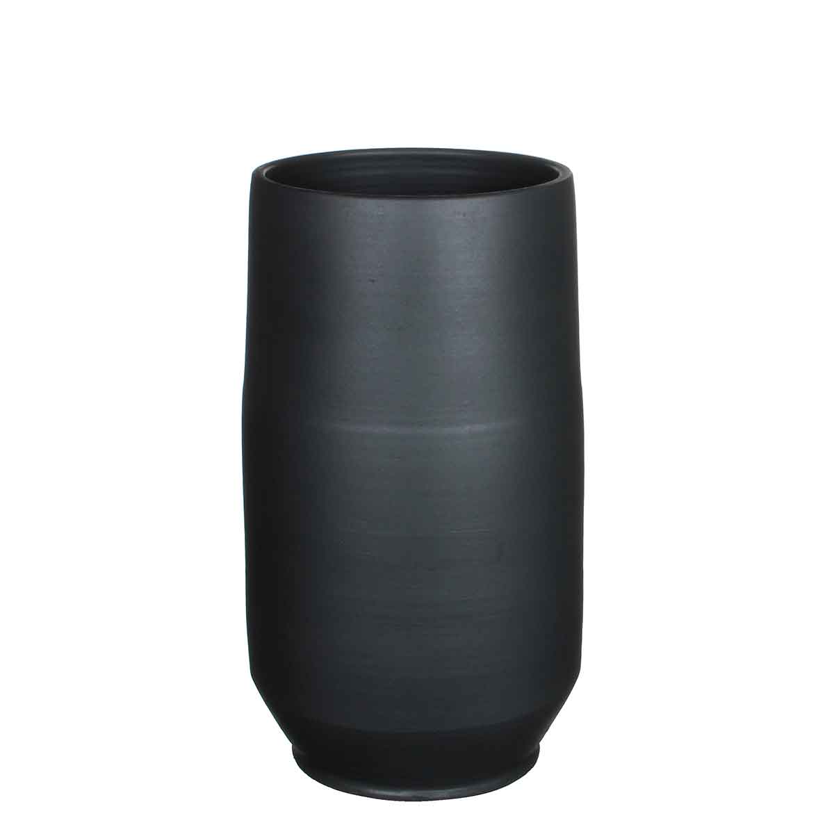 Mica Decorations jordi vaas rond antraciet maat: 50 x 28cm - ANTRACIET