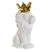 Decoratief beeld Vaas Royal Lion - Wit|Goud - H21 cm
