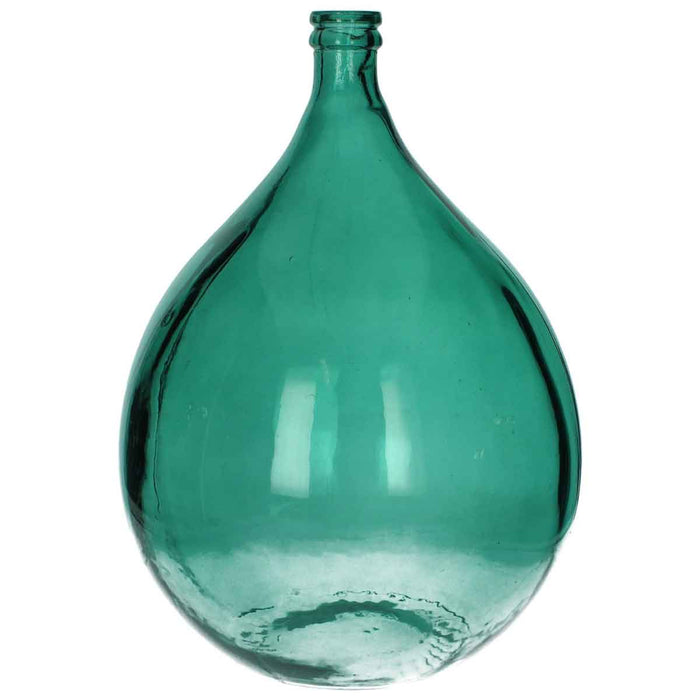 SVJ Home Decorations Vaas Deco Fles - H 56 x Ø 40 cm - Glas - Groen