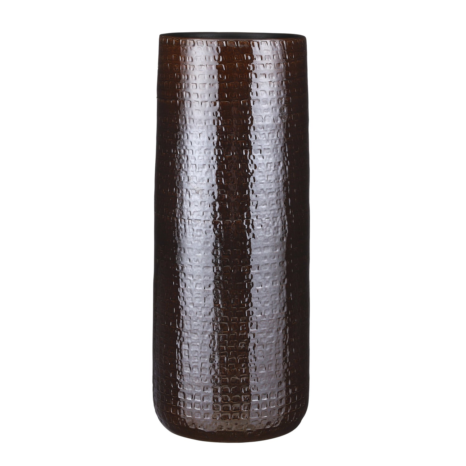 Mica Decorations Floyd Ronde Vaas - H70 x Ø28 cm - Keramiek - Bruin