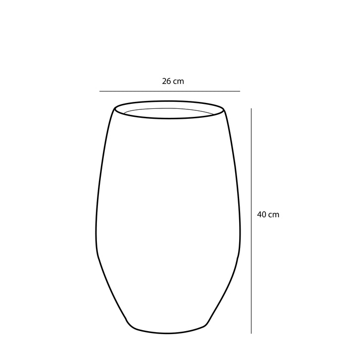 Mica Decorations Douro Vaas - H40 x Ø26 cm - Terracotta - Off White