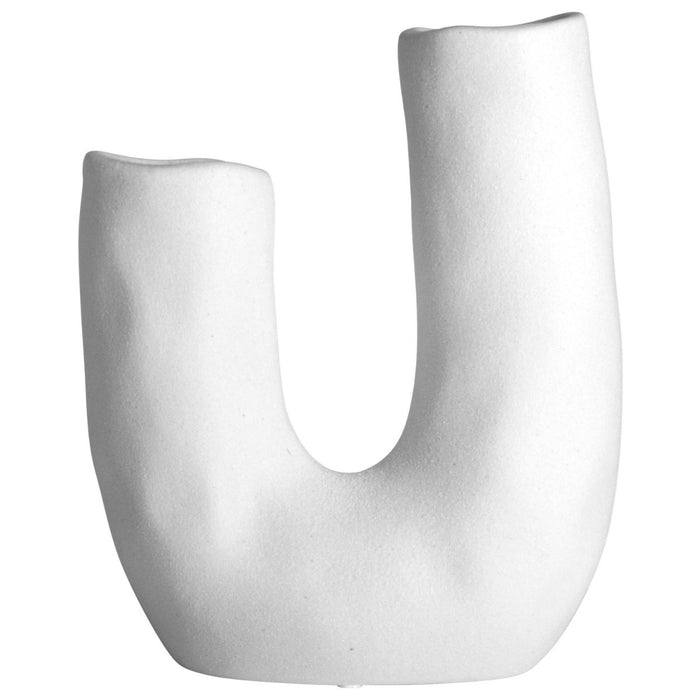 Gusta Vaas U-Vorm 14,4x7,8x17,6 cm wit