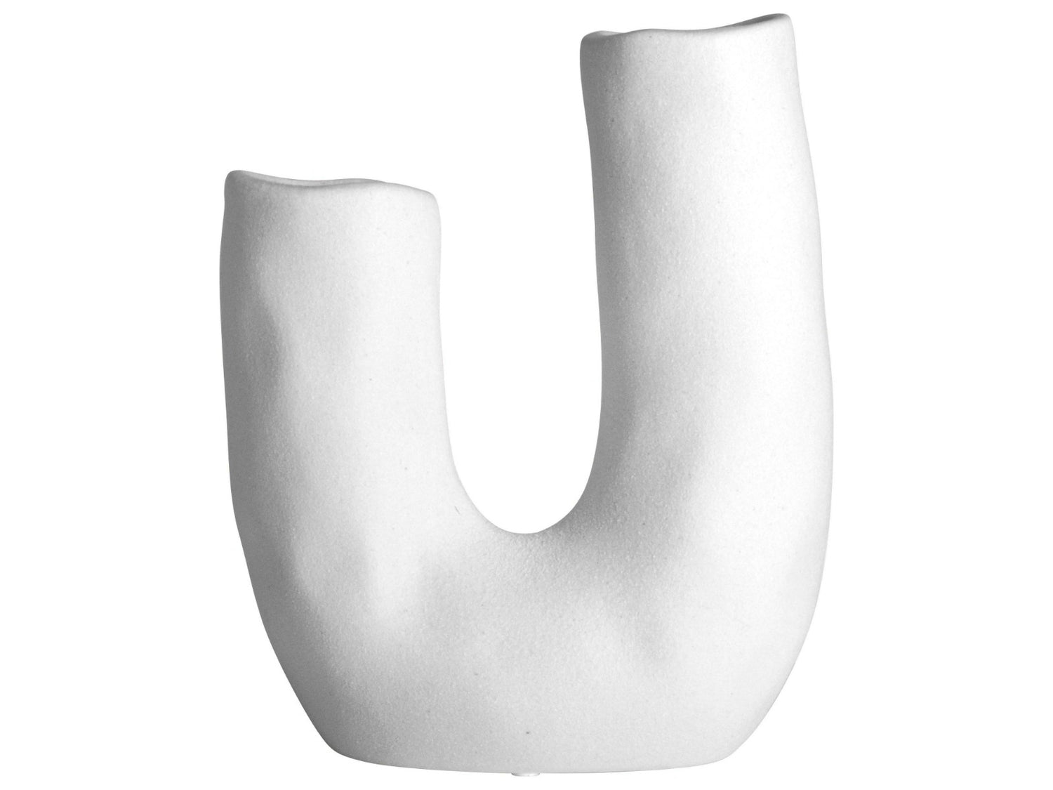 Gusta Vaas U-Vorm 14,4x7,8x17,6 cm wit