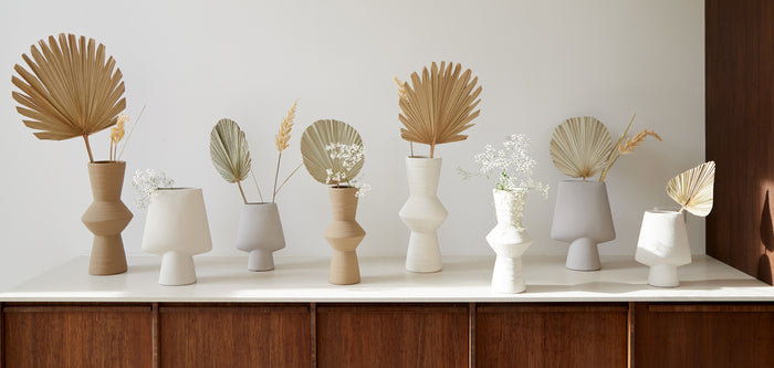 Light&living Vaas deco Ø22,5x50,5 cm AYLA keramiek crème