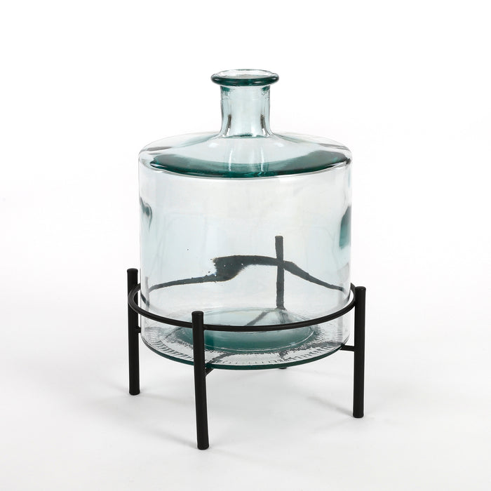 Mica Decorations Guan Vaas op Standaard H32 x Ø21 cm Transparant