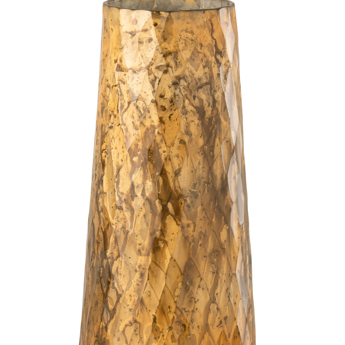 J-Line Vaas Ruiten Glas Goud