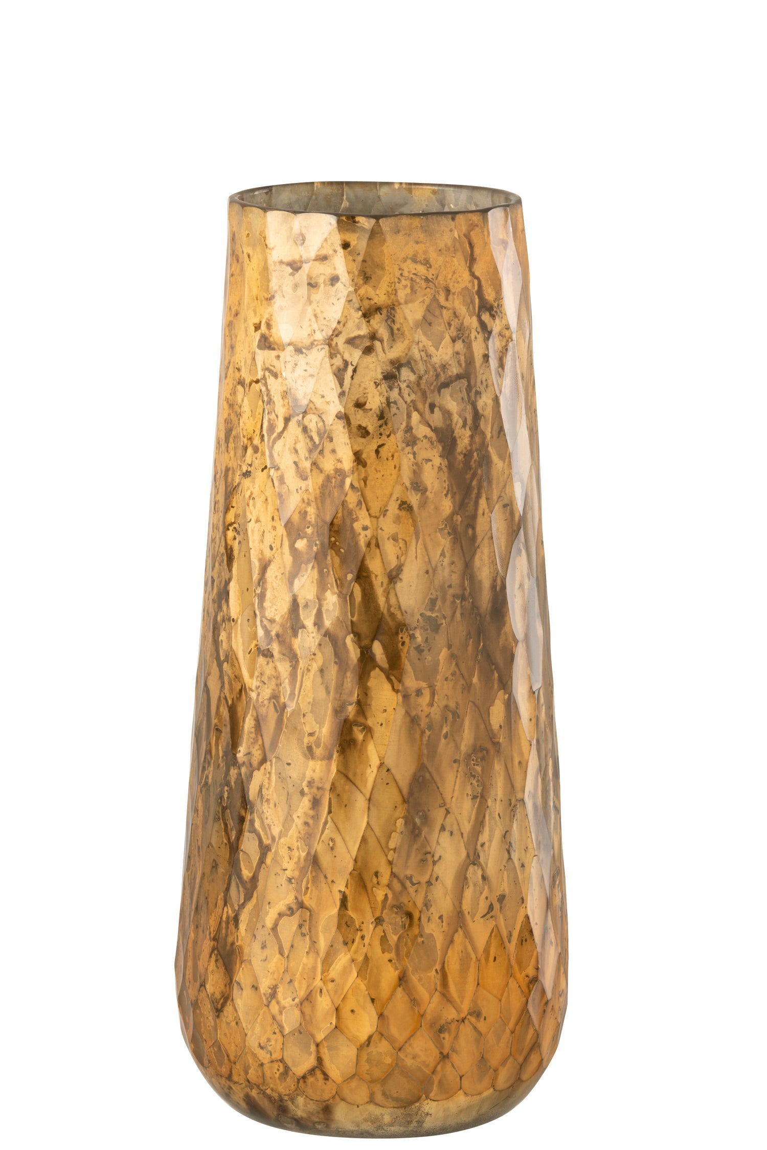 J-Line Vaas Ruiten Glas Goud