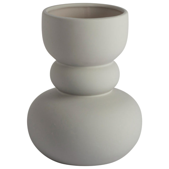 Gusta Vaas Rubberlook Ø14x20cm taupe