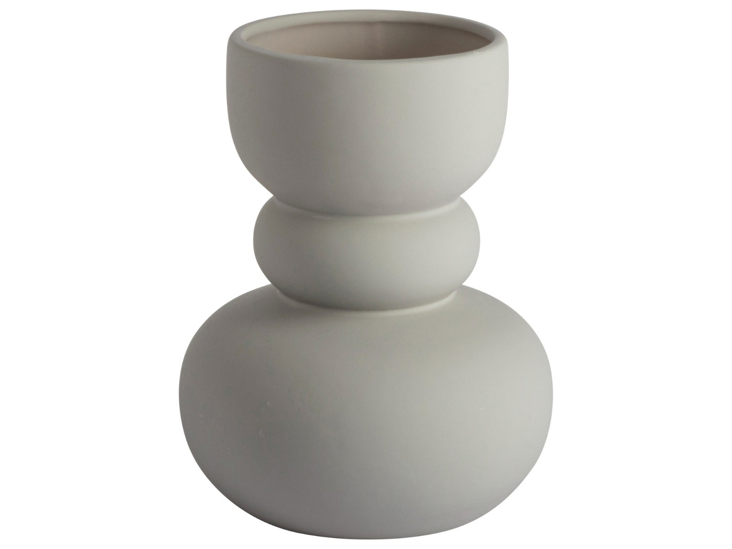 Gusta Vaas Rubberlook Ø14x20cm taupe