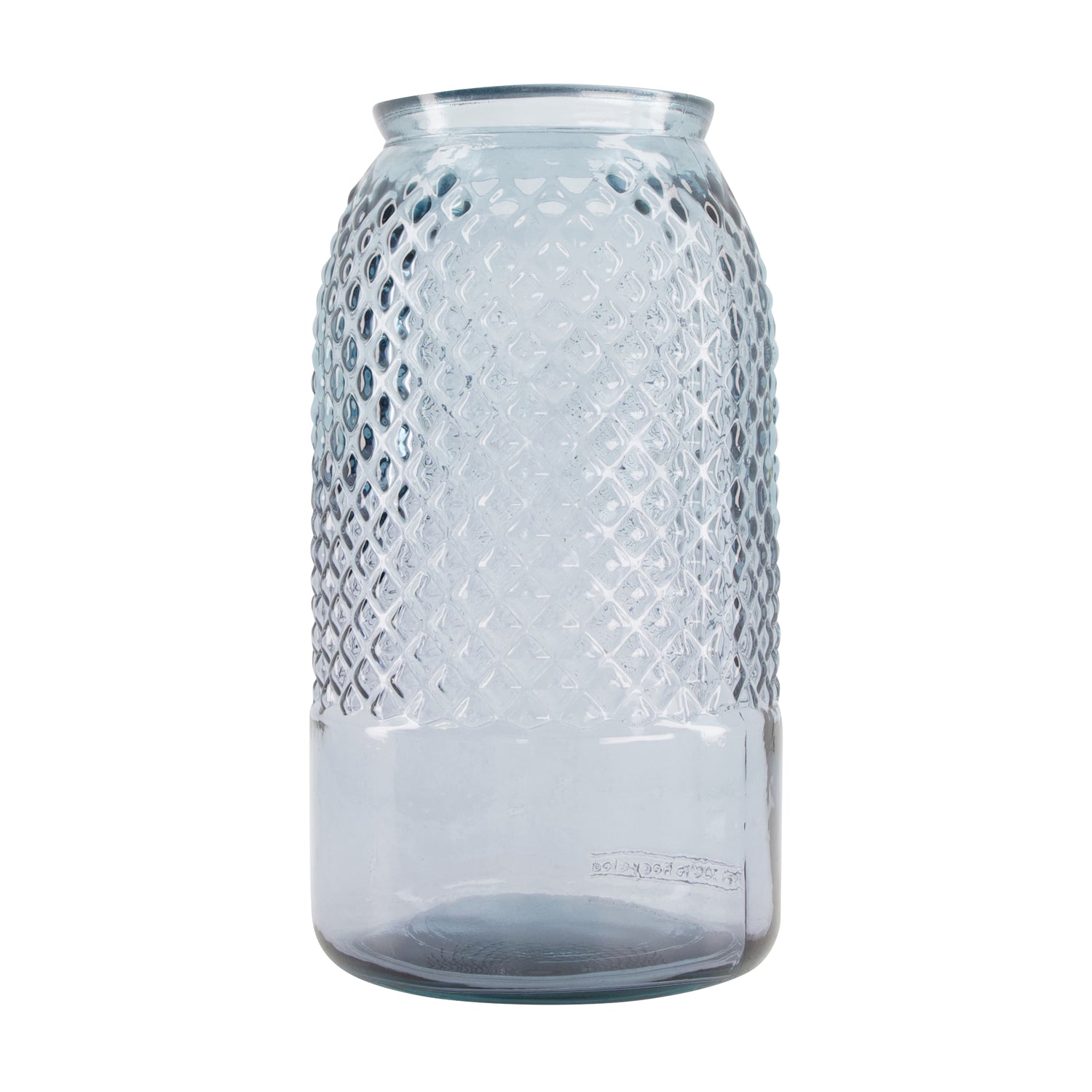 Dijk Natural Collections-Vaas gerecycled glas-Grijs-15x28