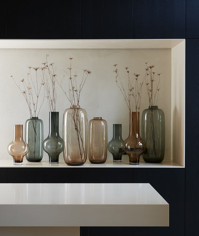 Light & Living Light&living Vaas Ø28x62,5 cm KAELA glas bruin