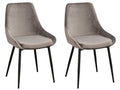 Rowico Sierra Stoel - Set Van 2 - Fluweel Grijs