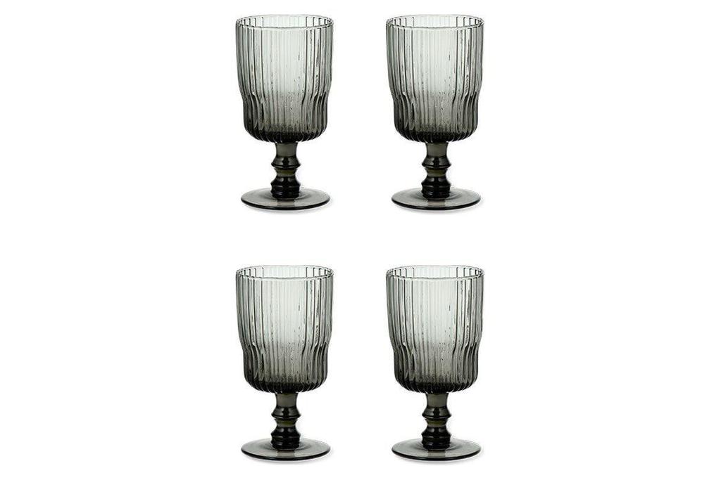 Nkuku Fali Wijnglas Grijs - Set Van 4