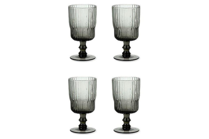 Nkuku Fali Wijnglas Grijs - Set Van 4
