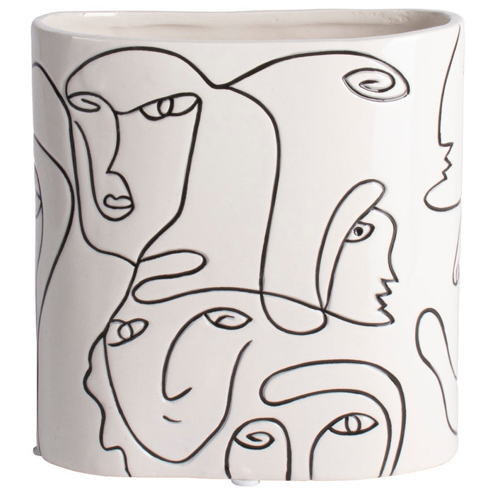 Gusta Vaas gezichten ø15x15,5cm
