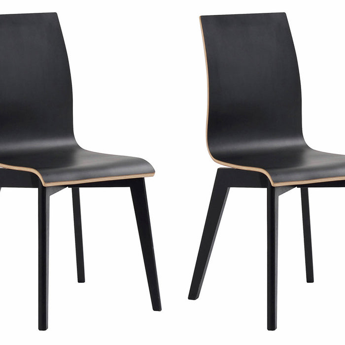 Rowico Gracy Stoel - Set Van 2 - Zwart HPL - Eiken Zwart