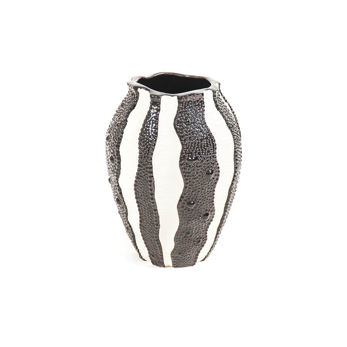 HV Skin Vaas- Zwart|Wit-15,8x15,8x20,7cm