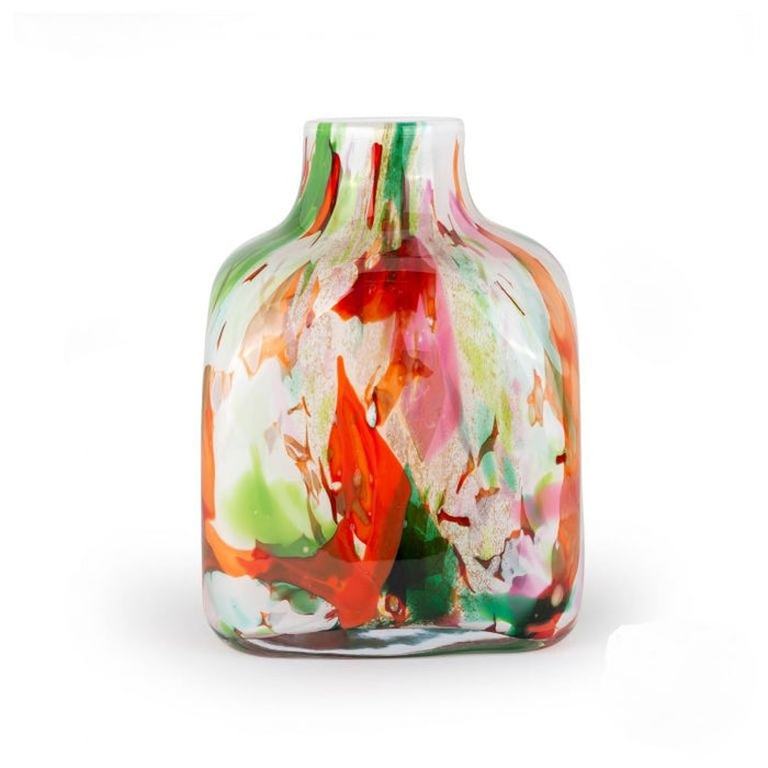 Fidrio Vaas Cube Mixed Colours 23cm Hoog