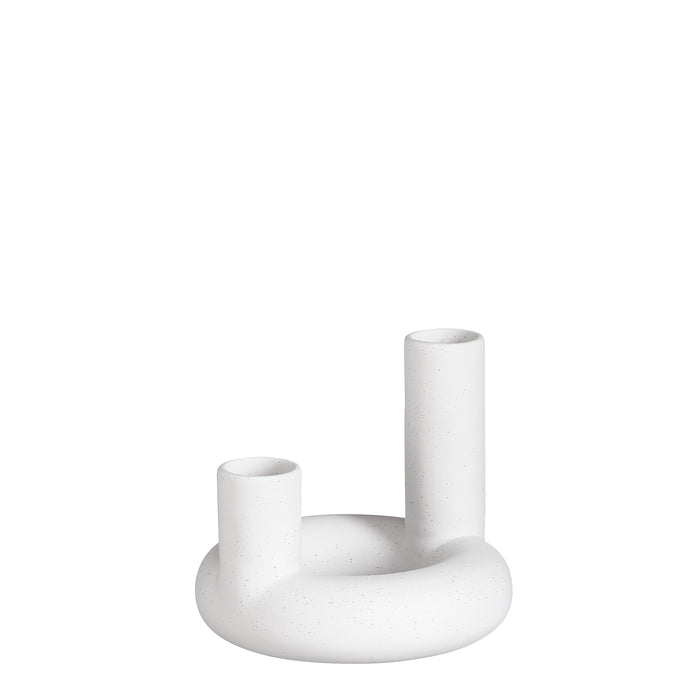 Mica Decorations Smalle Vaas - H14 x Ø16,5 cm - Off White