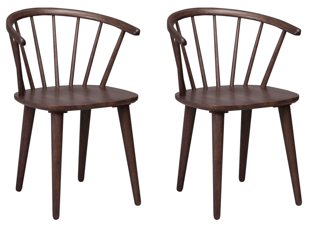 Rowico Carmen Stoel - Set Van 2 - Bruin