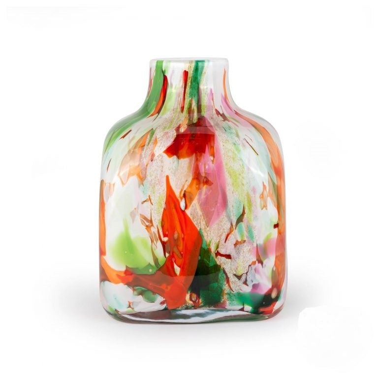 Fidrio Vaas Cube Mixed Colours 21cm Hoog