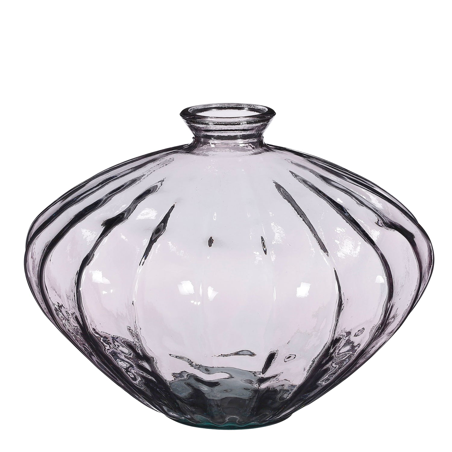 Mica Decorations Seles Vaas - Ø36 cm - Gerecycled Glas - Oud Roze