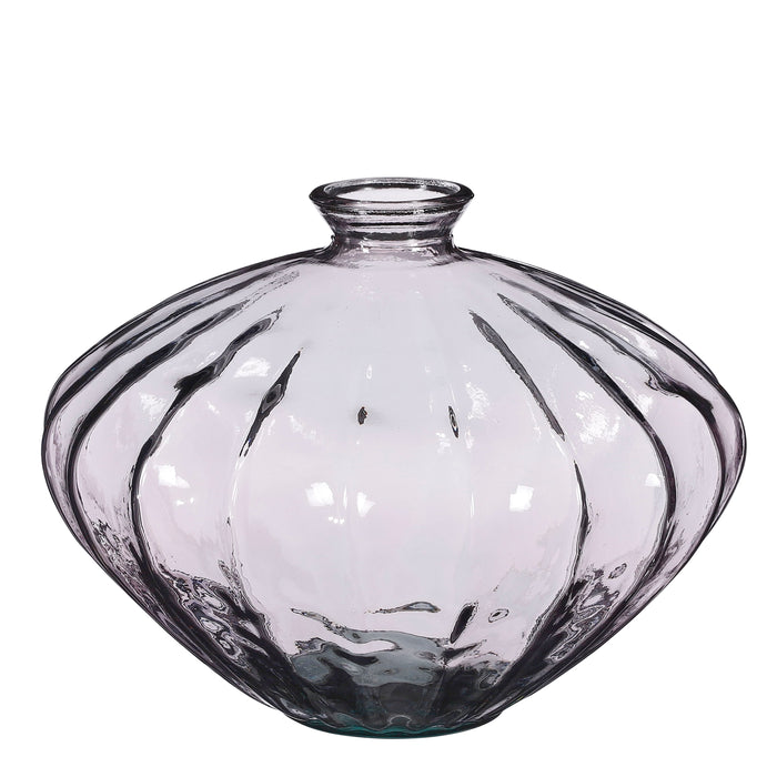 Mica Decorations Seles Vaas - Ø36 cm - Gerecycled Glas - Oud Roze