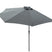 Halfronde parasol voor balkon of terras, 3 meter diameter, Grijs