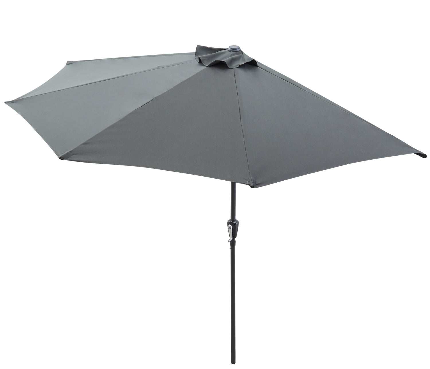 Halfronde parasol voor balkon of terras, 3 meter diameter, Grijs