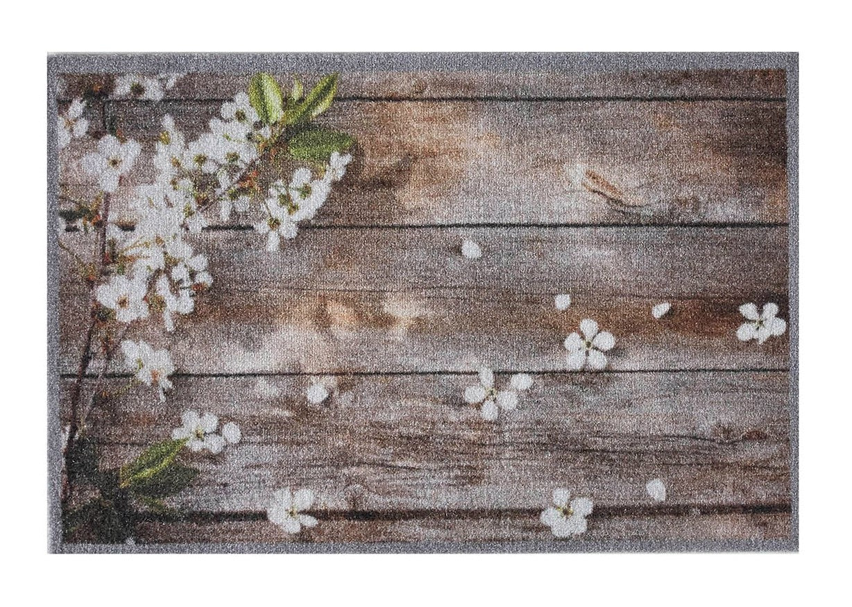 MD Entree - Schoonloopmat - Impression Flowers On Wood - 40 x 60 cm