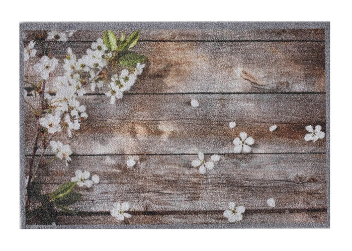 MD Entree - Schoonloopmat - Impression Flowers On Wood - 40 x 60 cm