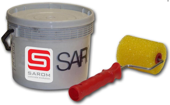 Sarom Fuoco - Barbecueverf - Betonnen barbecue - 5L - Wit - Met roller