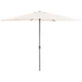Staande parasol in aluminium - 200x300 cm - gebroken wit