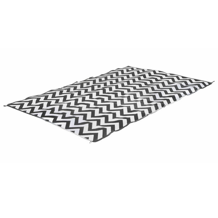 Bo-Camp Buitenkleed Chill mat M Wave 1,8x2 m zwart en wit