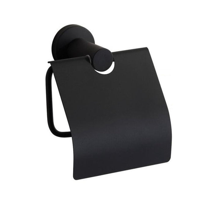 Xaptovi wc rolhouder - Zwart - met klep