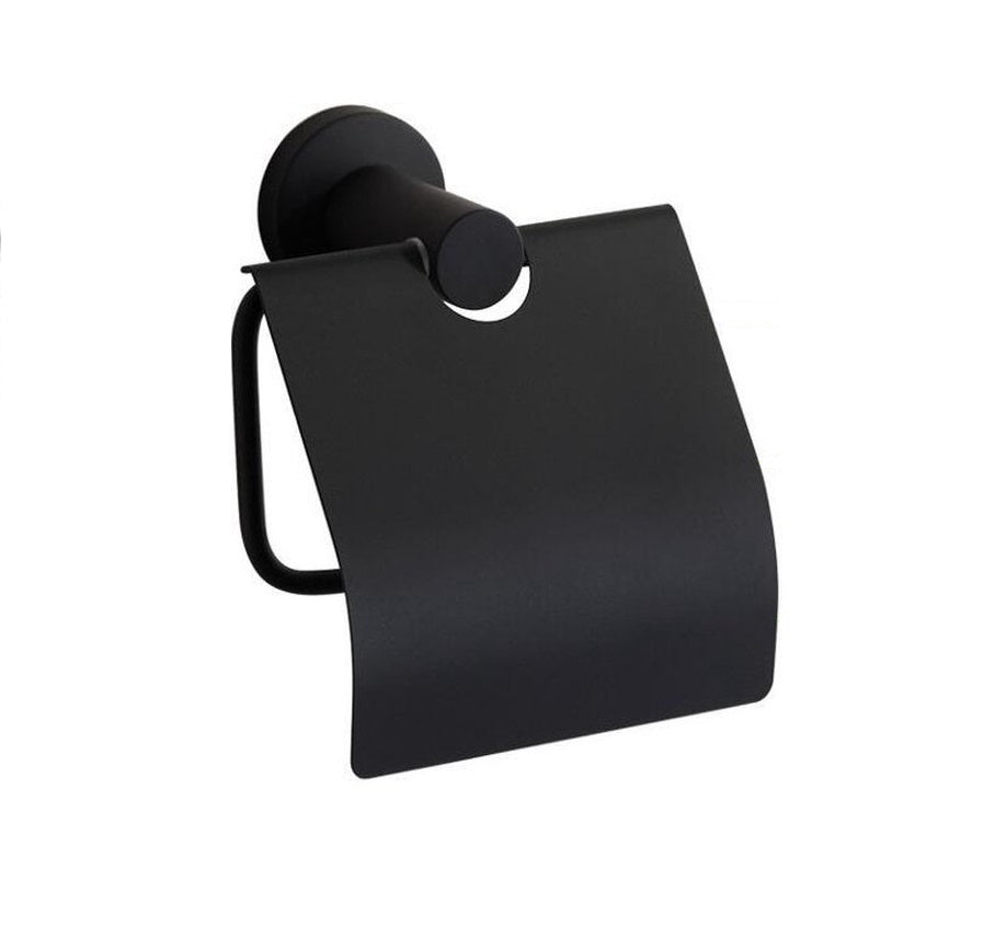 Xaptovi wc rolhouder - Zwart - met klep