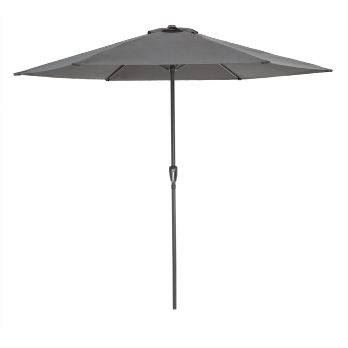 Ronde Stokparasol in aluminium - Parasol met 300 cm diameter - Grijs