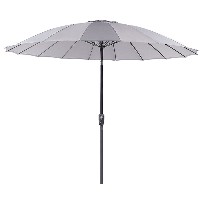 Beliani - BAIA - Parasol - Grijs - 270 cm - Polyester