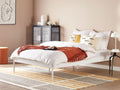 Beliani - VAURS - Tweepersoonsbed - Wit - 140 x 200 cm - Staal