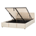 Beliani - BOUSSE - Boxspring - Lichtbeige - 140 x 200 cm - Fluweel