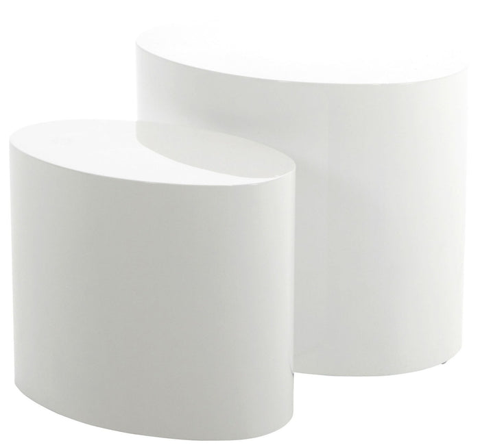 24Designs Moa Bijzettafels - Set Van 2 - Wit Hoogglans