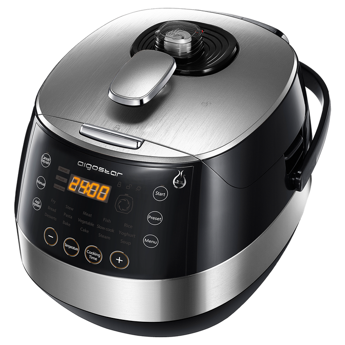 Aigostar Happy Chef 30IWY - pressure multicooker - Zwart|rvs