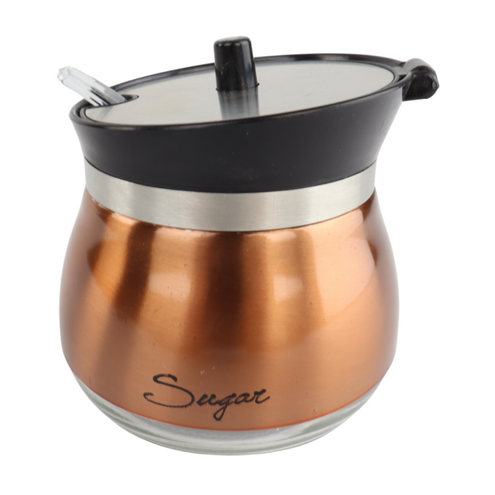 Orange85 Suikerpotje Brons 250 ML met Lepel en Deksel Glas