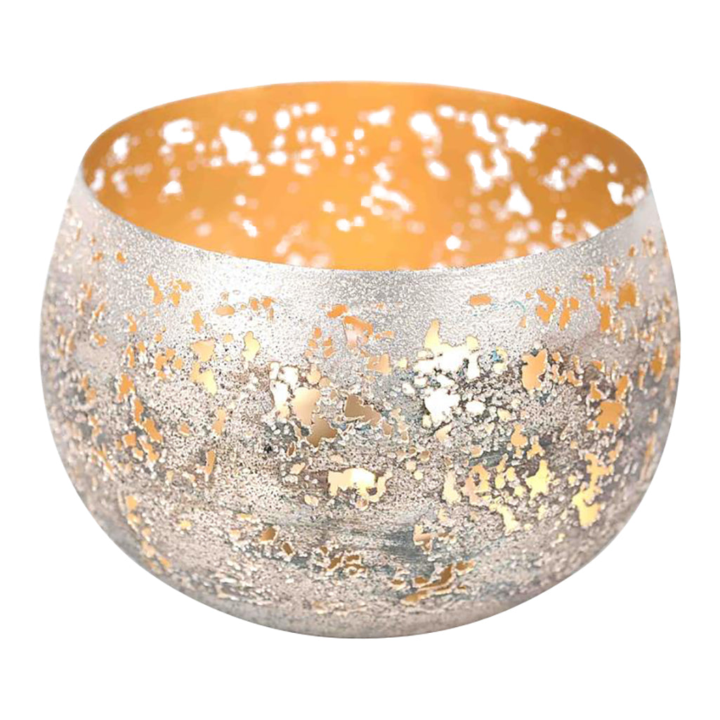 Rasteli Waxinelichthouder Metaal Roest Bruin D 17 cm H 11 cm