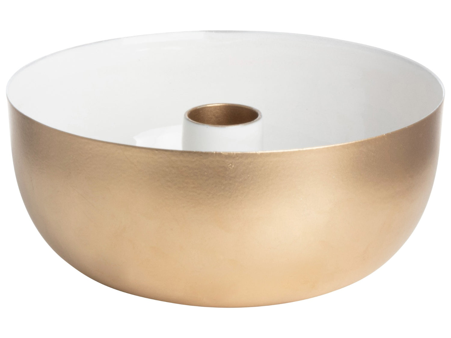 Gusta Dinerkaarshouder Metaal Ø14X6 cm Wit|Goud
