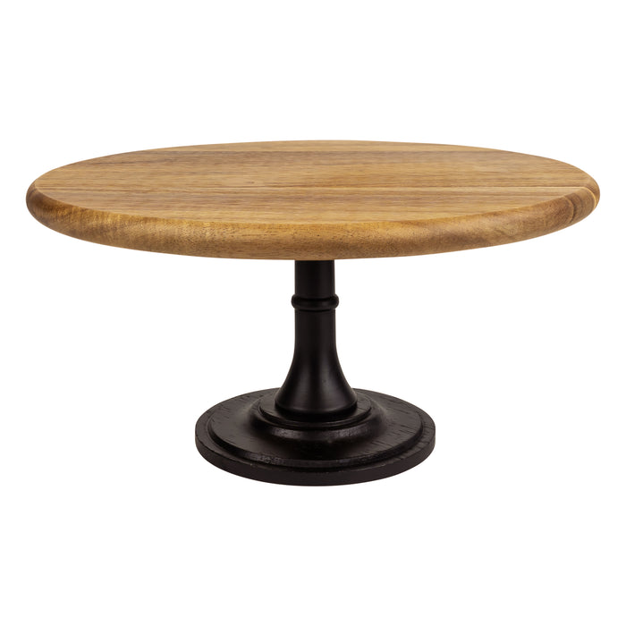 Krumble Taartplateau hout met zwarte poot - 29 x 15 cm