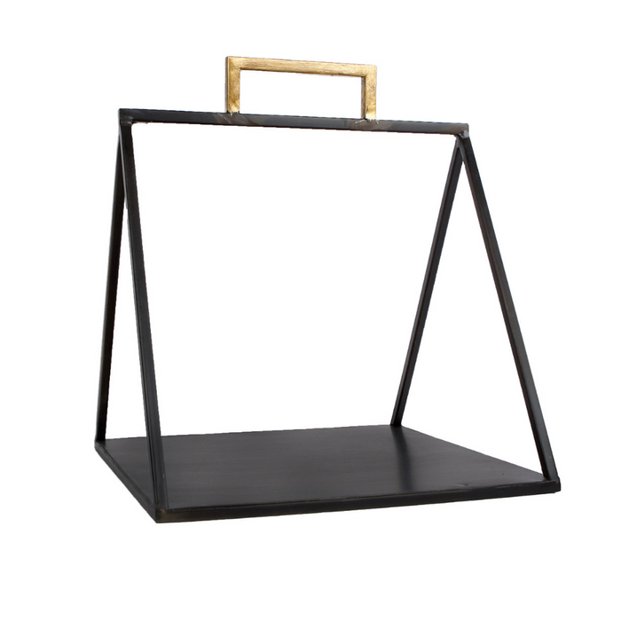 Dulaire Etagere|Dienblad Zwart metaal Goud 31.5 cm